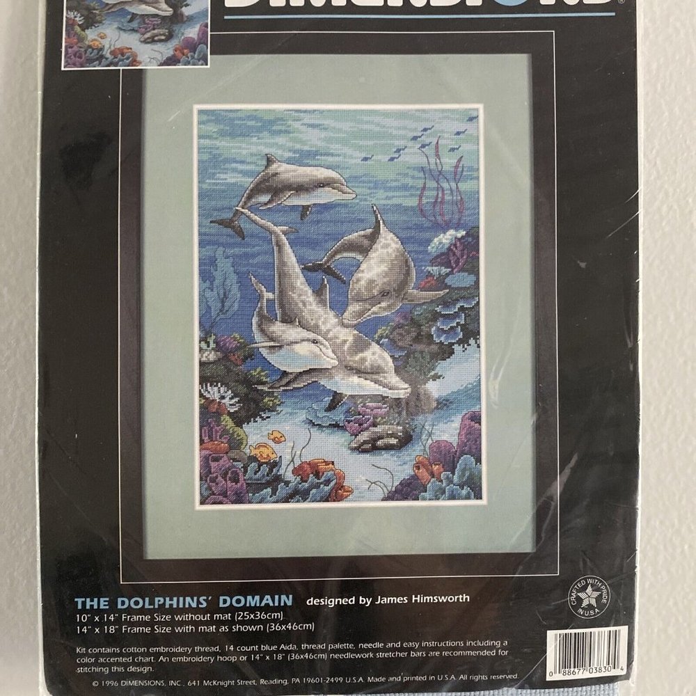 Dimensions The Dolphins' Domain Counted Cross Stitch Kit #3830 James Himsworth J